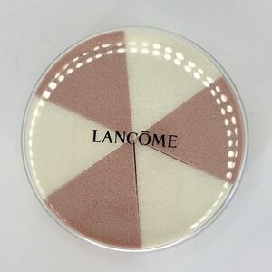 VTG Lancome Dual Tone Round Cosmetic Sponge Powder Puff Made in Korea New Unused